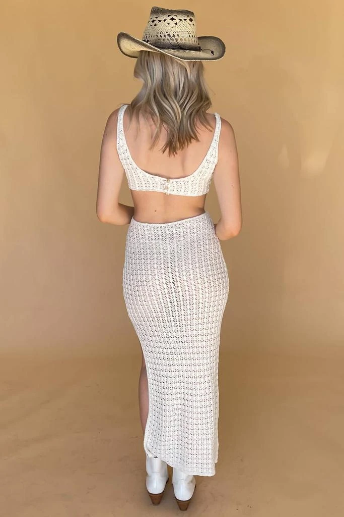 beige botany Soak Up The Sun Maxi Dress In Off White 2