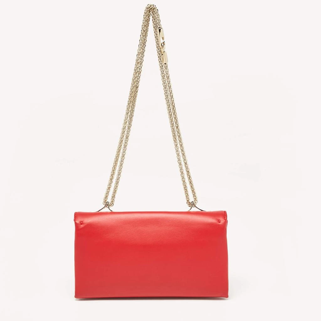 Valentino Valentino Red Leather Rockstud Va Va Voom Chain Clutch 4