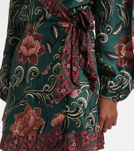 Farm Rio Arabesque Floral wrap dress 5