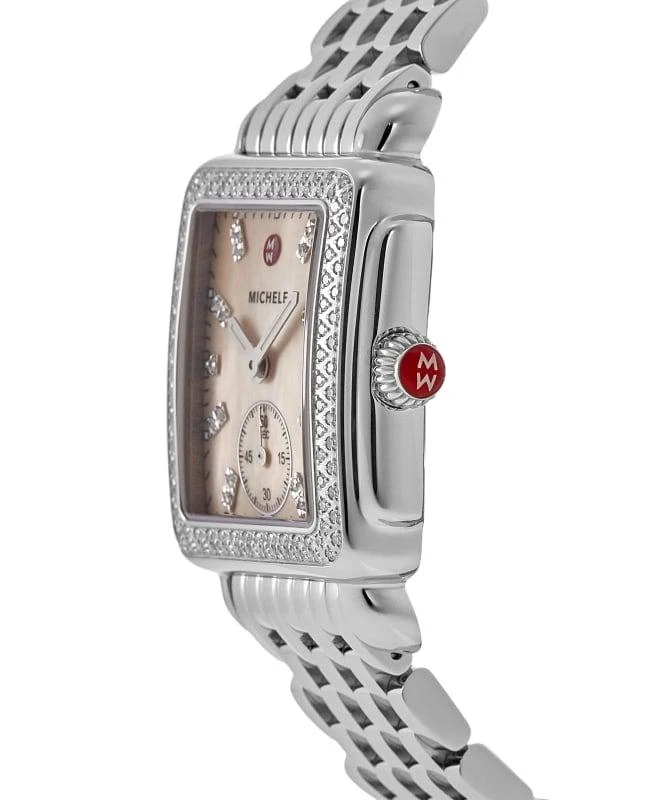 Michele Michele Deco Mid Quartz Mother of Pearl Dial Diamond Bezel Steel Women's Watch MWW06V000131 3