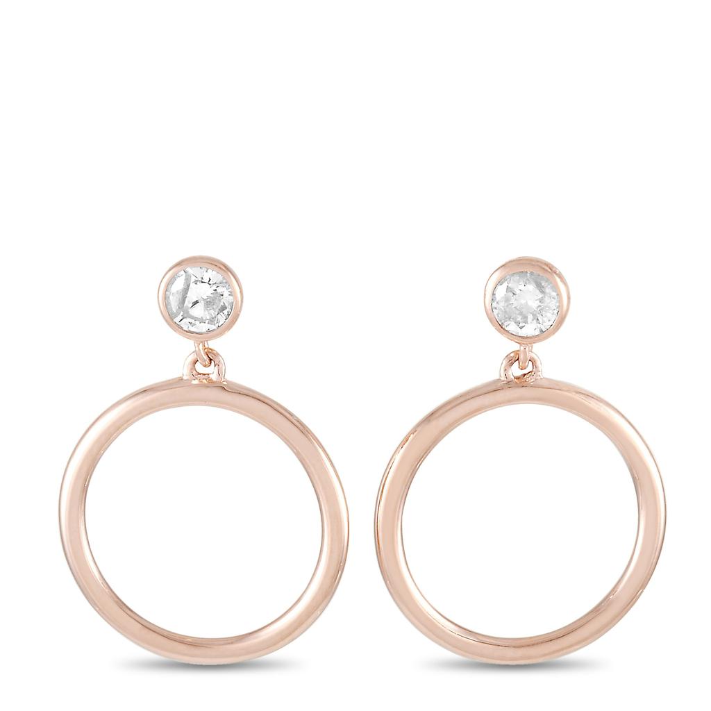 Non Branded 14K Rose Gold 0.18 ct Diamond Earrings
