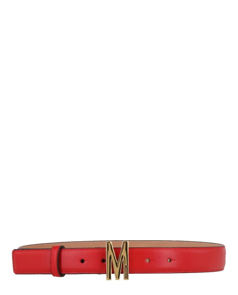 Moschino Leather M-Plaque Belt 1