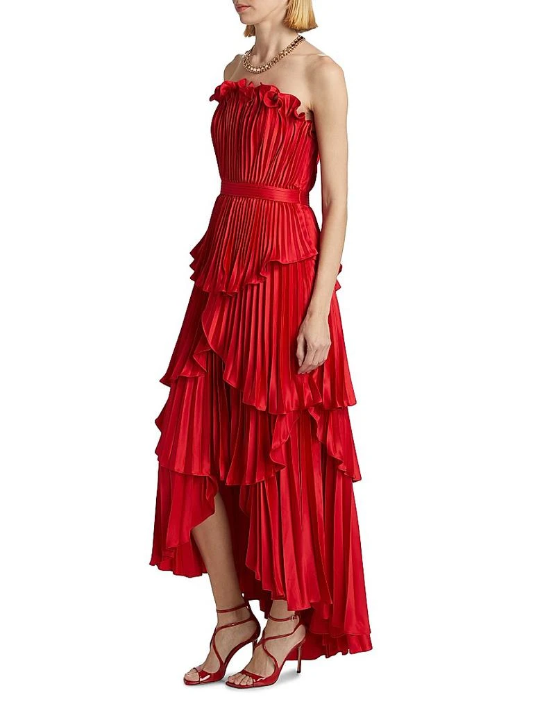 AMUR Janey Tiered Shell High-Low Gown 4