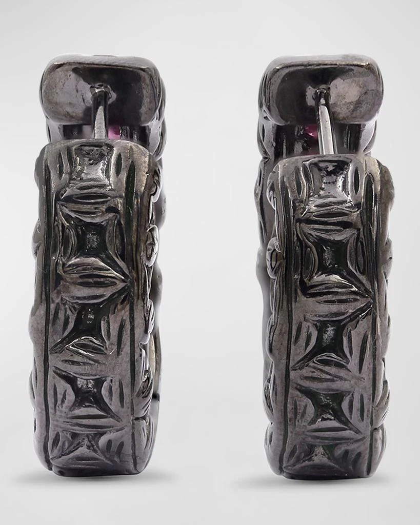 Stephen Dweck Rhodolite Garnet Hoop Earrings 3