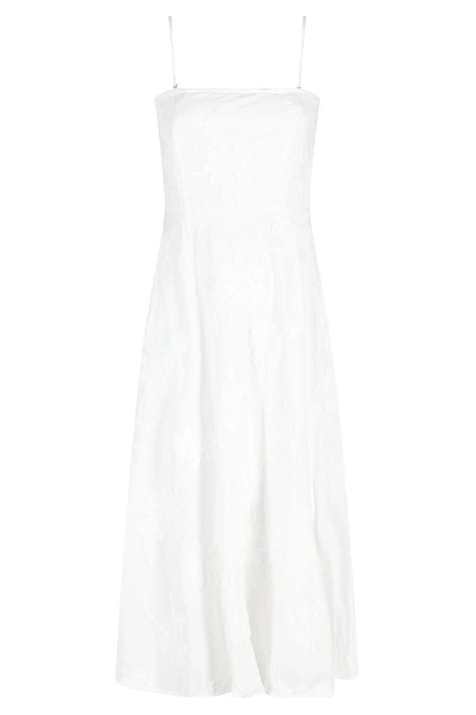 sea lara lace-detailed linen-blend maxi dress Extro & Vert Women's Lara Stretch Lace Back Maxi Dress - Blue