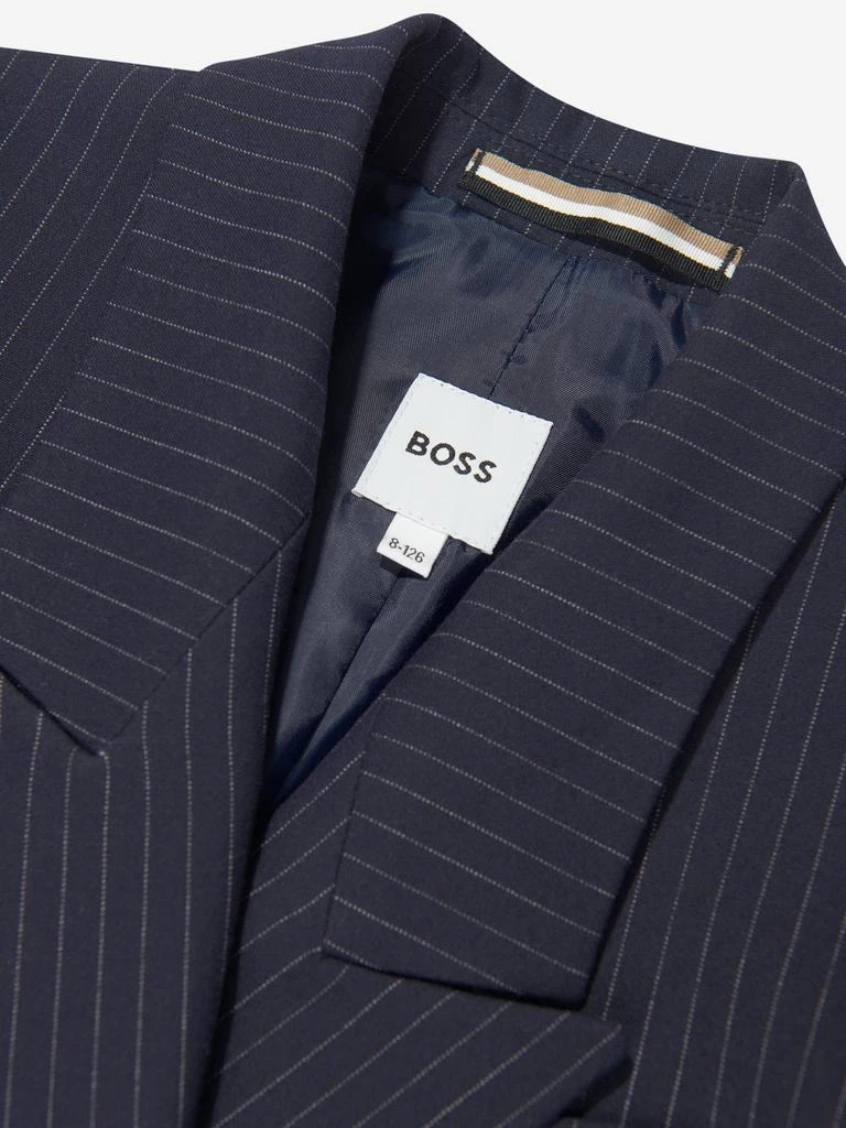 Hugo Boss BOSS Boys Striped Suit Jacket in Navy 4