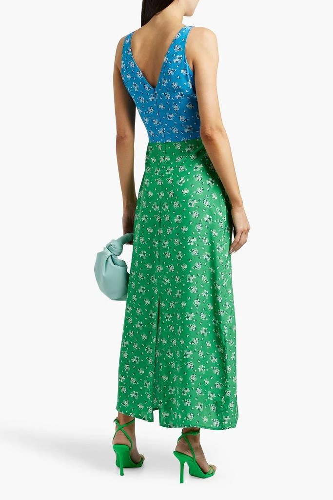 HVN Max printed silk-satin maxi dress 3