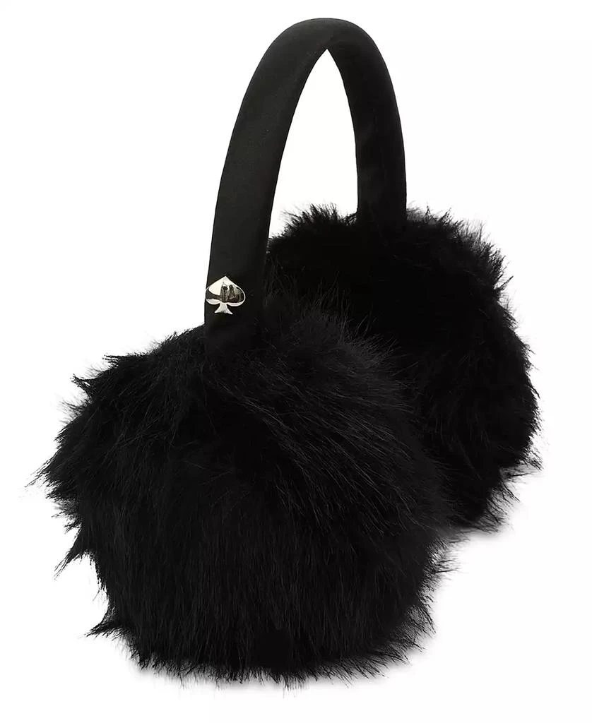 Kate Spade Black Faux Fur Earmuffs kate spade new york Oversized Faux-Fur Earmuffs - Macy main image 3