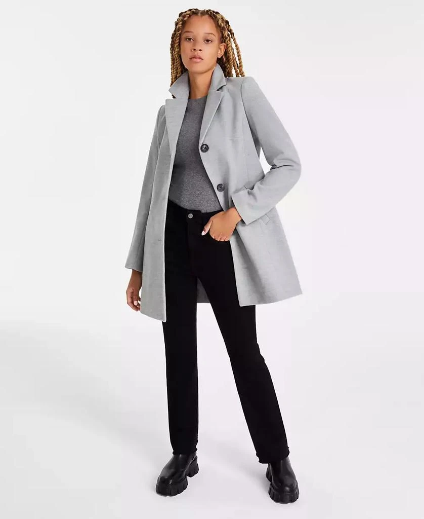 Maralyn & Me Juniors' Houndstooth Long-Sleeve Reefer Coat 1