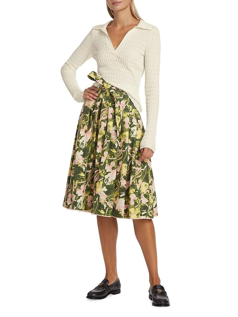 3.1 Phillip Lim Floating Iris Floral A-Line Skirt 2