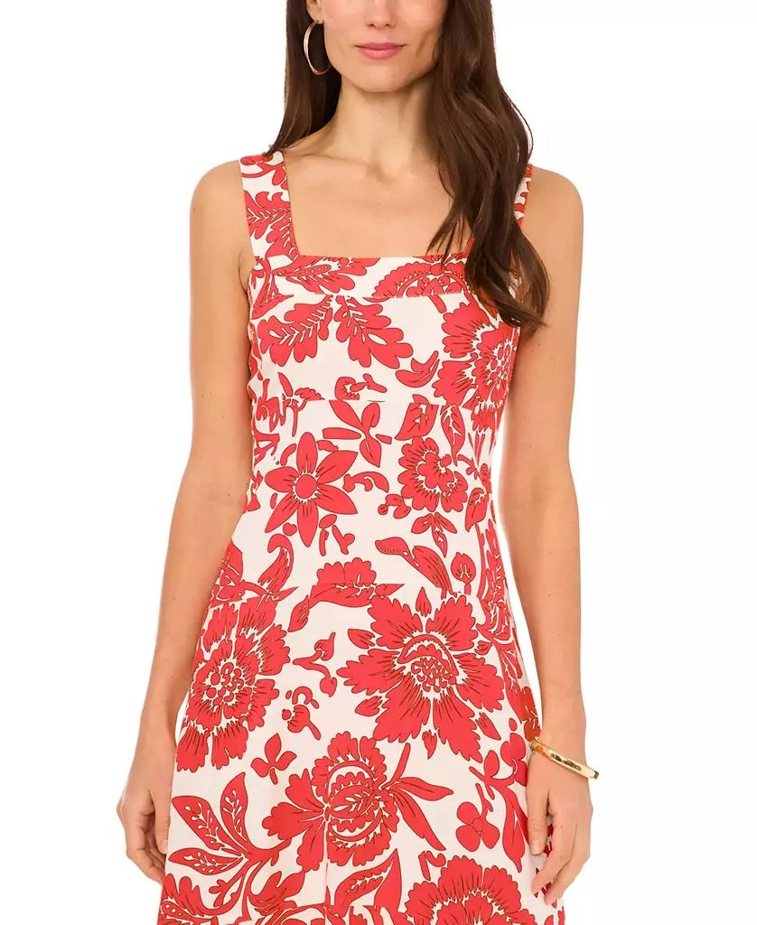 Vince Camuto Floral Square-Neck Smocked-Back Sleeveless Maxi Dress 2
