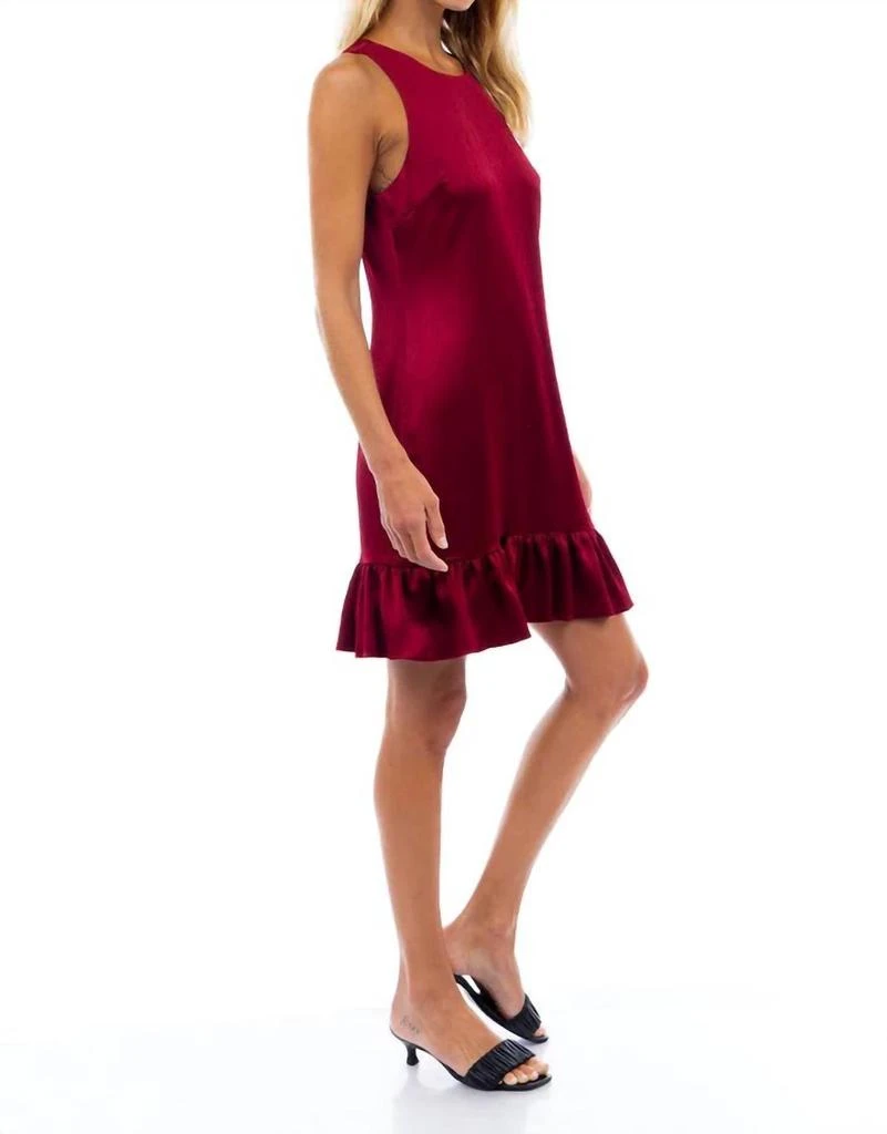 Naked Zebra Paris Dress In Burgundy 4
