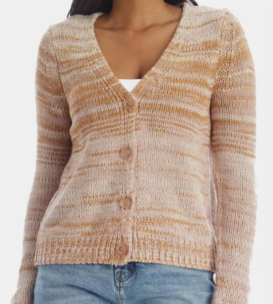 525 America Cream Ombré Cardigan In Cream Multi