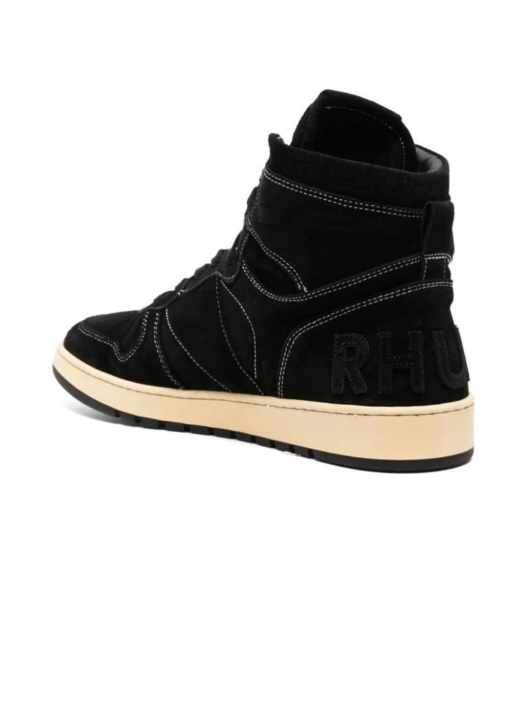Rhude Black Rhecess High-top Suede Sneakers 3