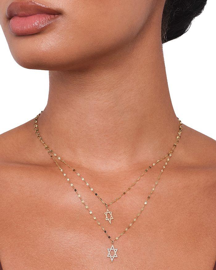 LANA Jewelry Star of David Pendant Necklace in 14K Yellow Gold
