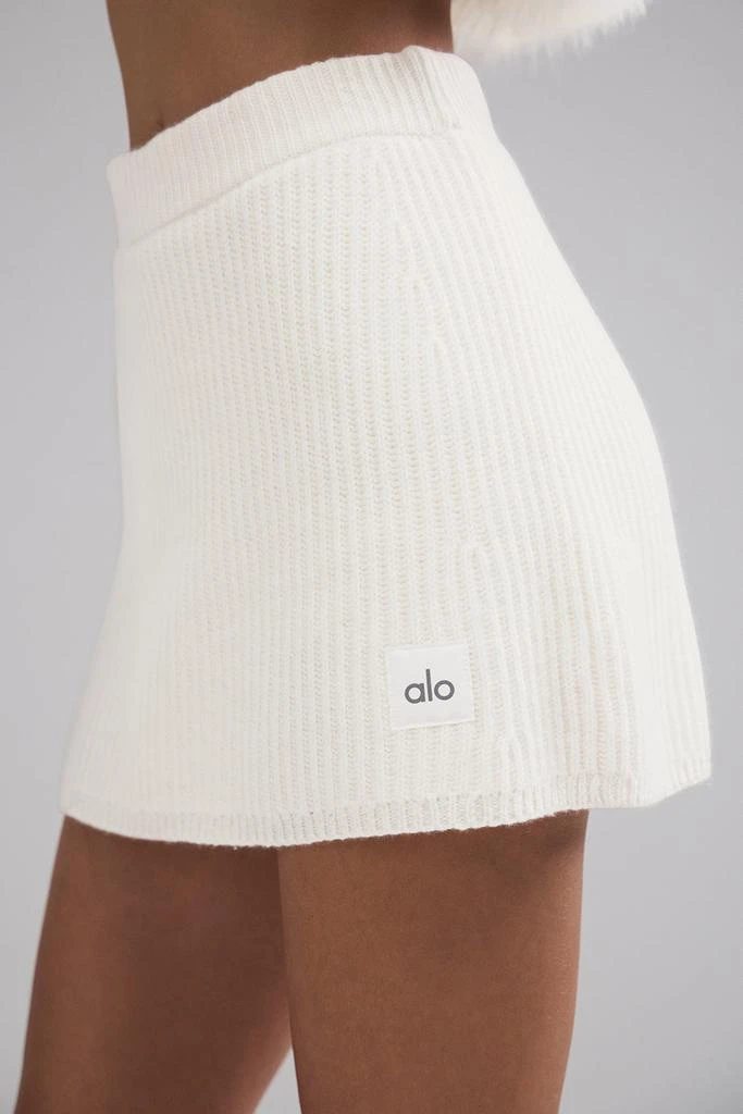 Alo Courchevel Cashmere Skirt - Ivory 3