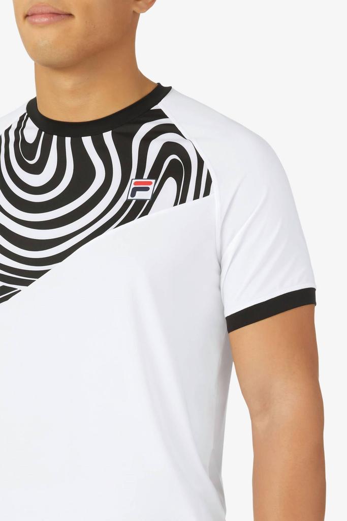 Fila Fila - Men's Tie Breaker Short Sleeve Color Block Printed Crew