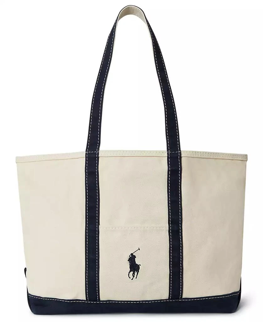 Ralph Lauren Big Pony Canvas Spacious Tote Bag