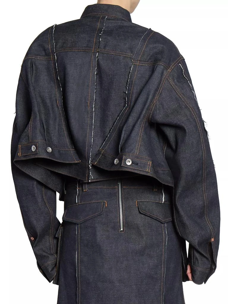 Sacai Seamed Asymmetric Denim Jacket 5