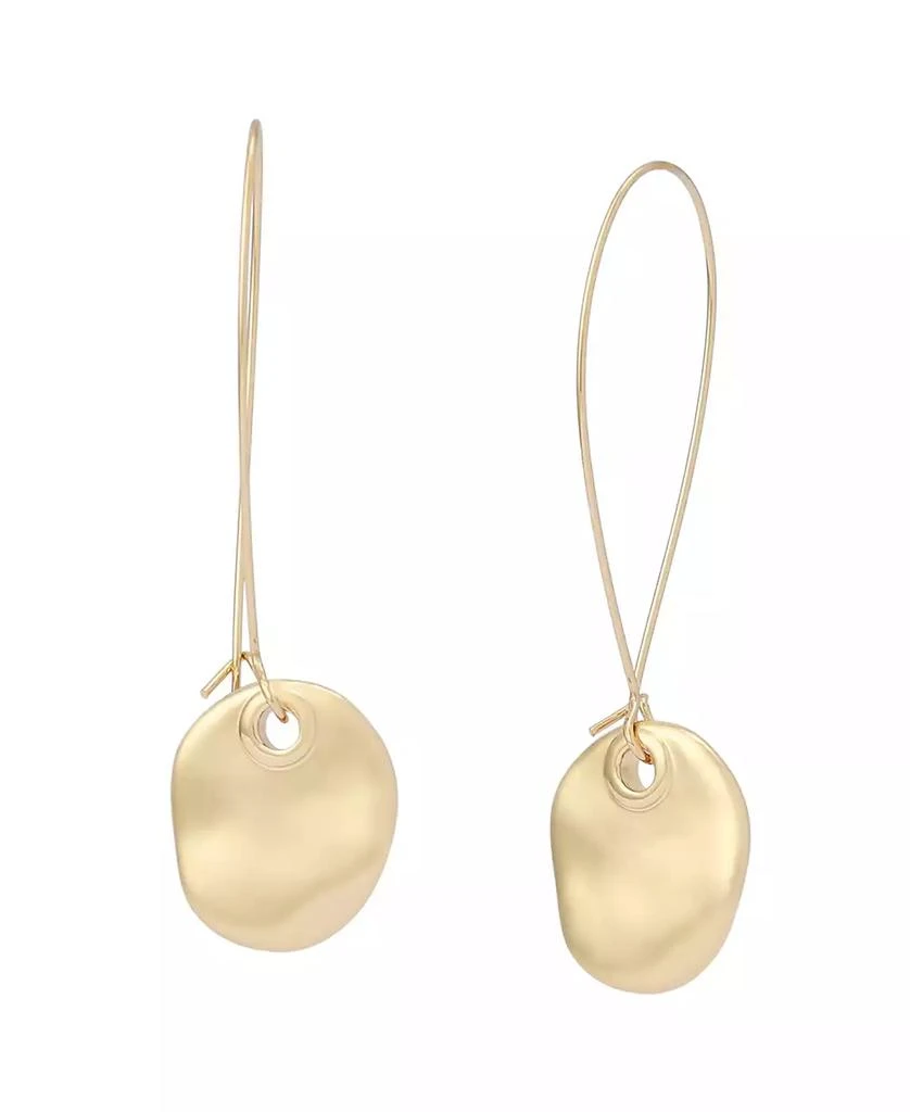 Robert Lee Morris Gold Disc Dangle Earrings