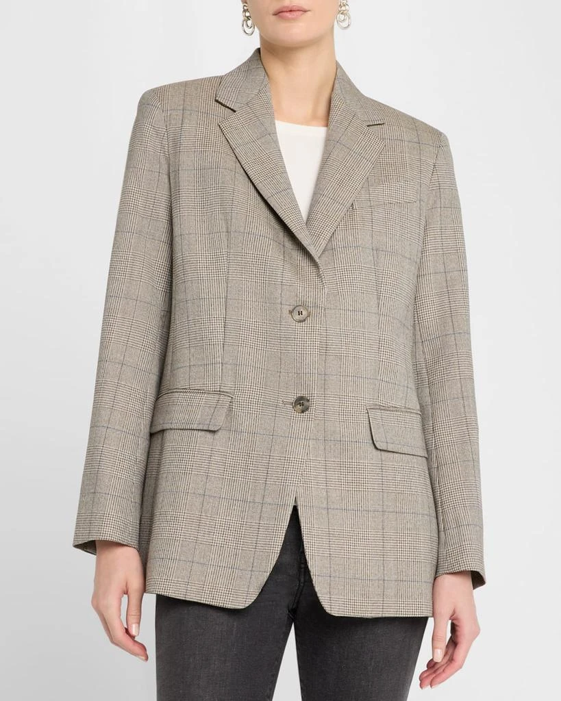 Weekend Max Mara Burgos Single-Breasted Check Blazer 4