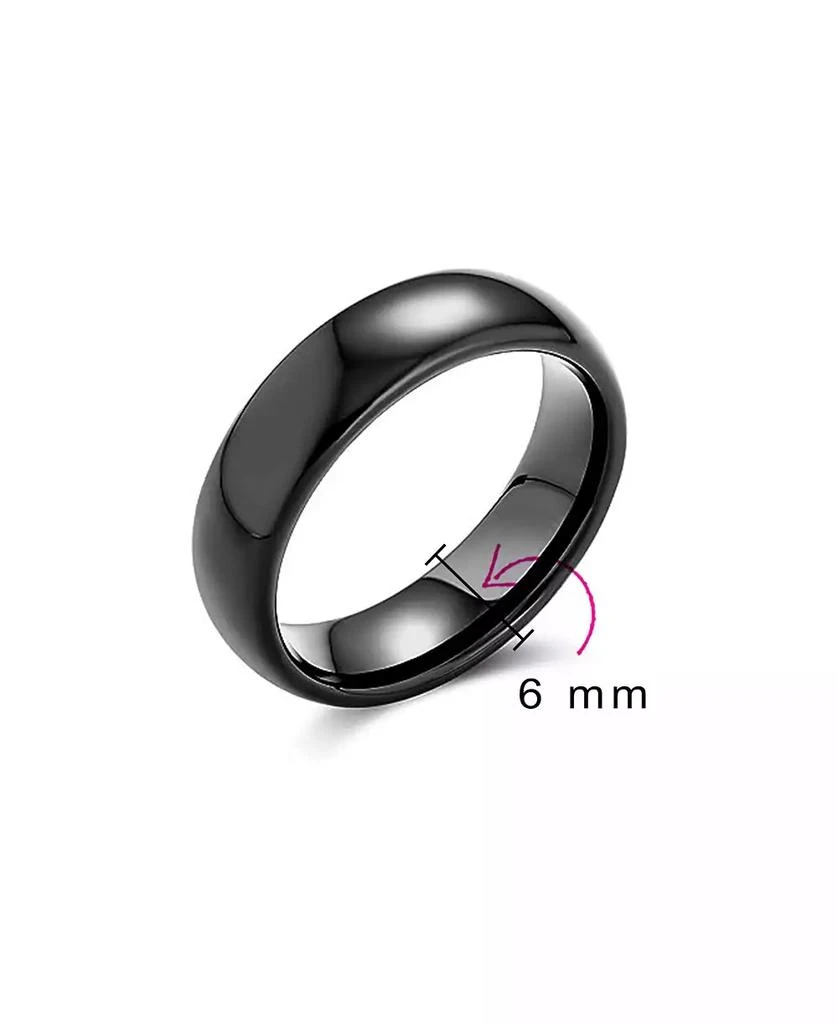 Bling Jewelry Plain Simple Dome Titanium Eternity Band Ring Comfort Fit 6MM 5