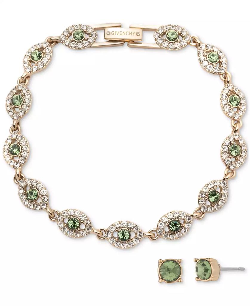 Givenchy Silver Tone Crystal Flex Bracelet - JEWELRY