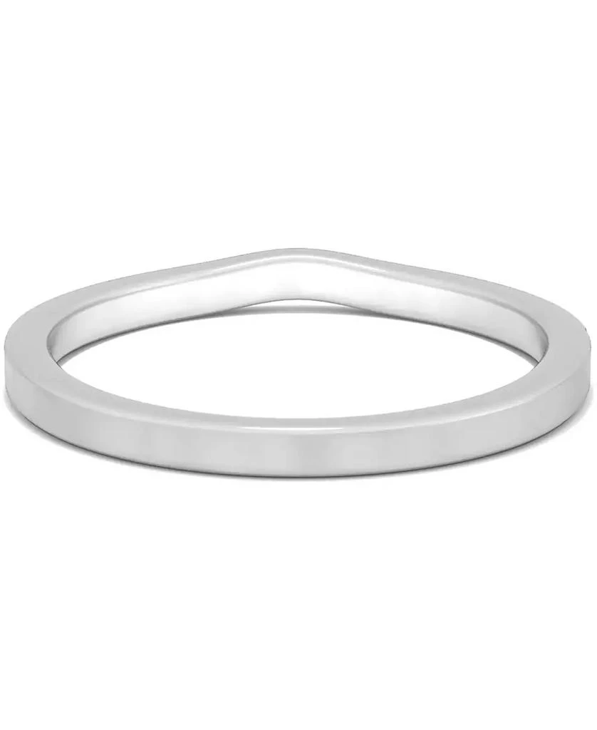 Charles & Colvard Moissanite V-Shape Wedding Band (1/5 ct. t.w. DEW) in 14k White Gold 6