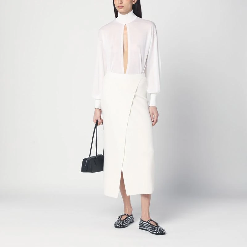 Alaïa White cut-out turtleneck bodysuit 2