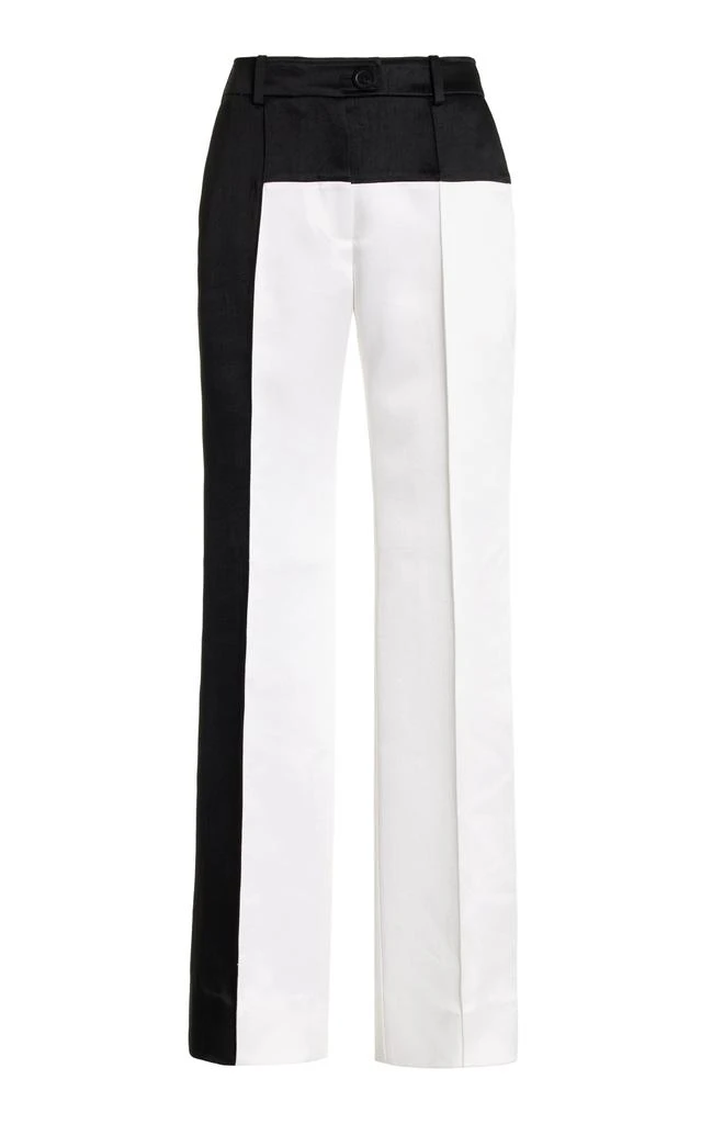 Peter Do Peter Do - Colorblock Twill Straight-Leg Pants - Black/white - S - Moda Operandi 1