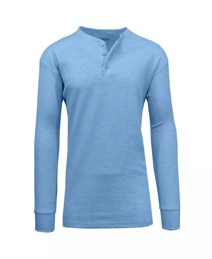 Galaxy By Harvic Men's Long Sleeve Thermal Henley Tee 4