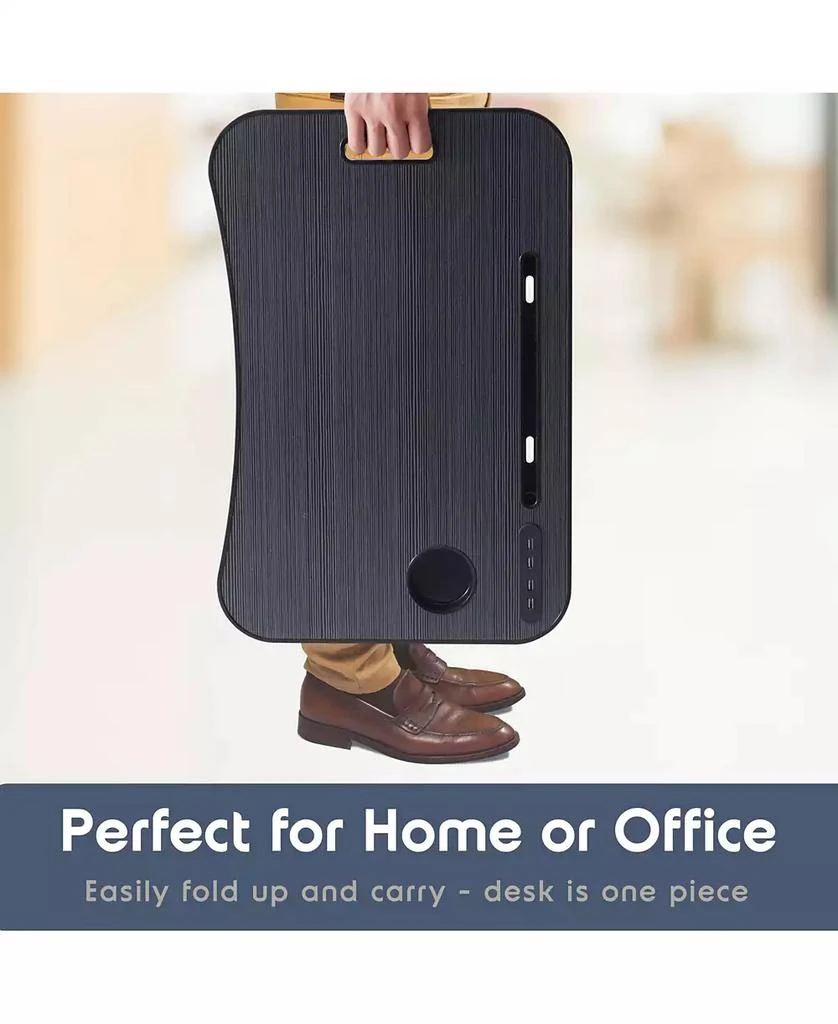 Nestl Foldable 
Lightweight Lap Desk with USB Ports - Ideal for Working, Reading, or Eating - 3