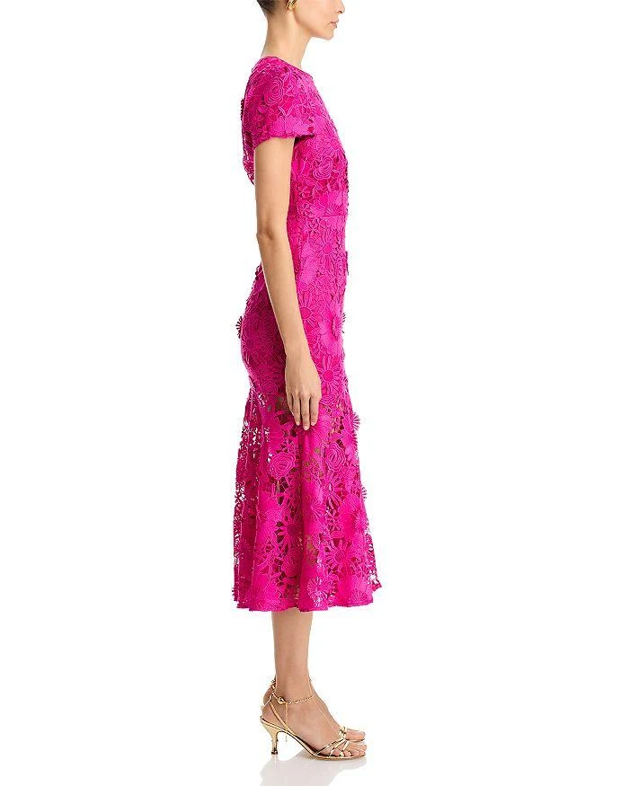 Milly Tahlia Cady Lace Short Sleeve Midi Dress 5
