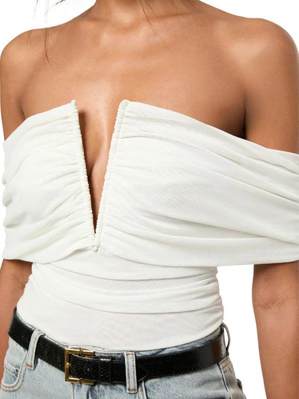 WeWoreWhat Ruched Off-The-Shoulder Bodysuit 5