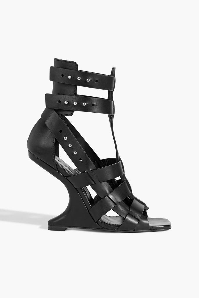 RICK OWENS 25SS Hollywood Strap Spartan Geth サンダル Rick Owensのブラック Hollywood Spartan Geth ストラップ