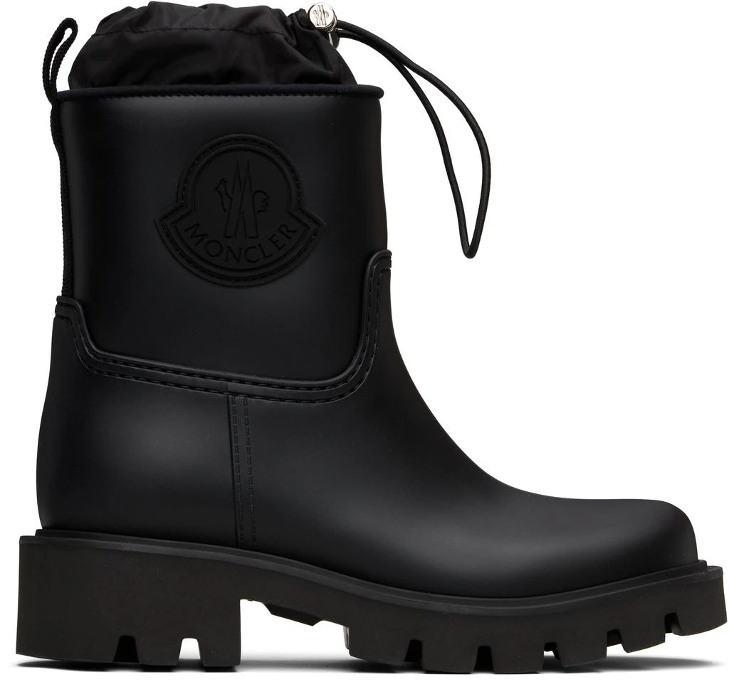Moncler Black Kickstream Rain Boots 1
