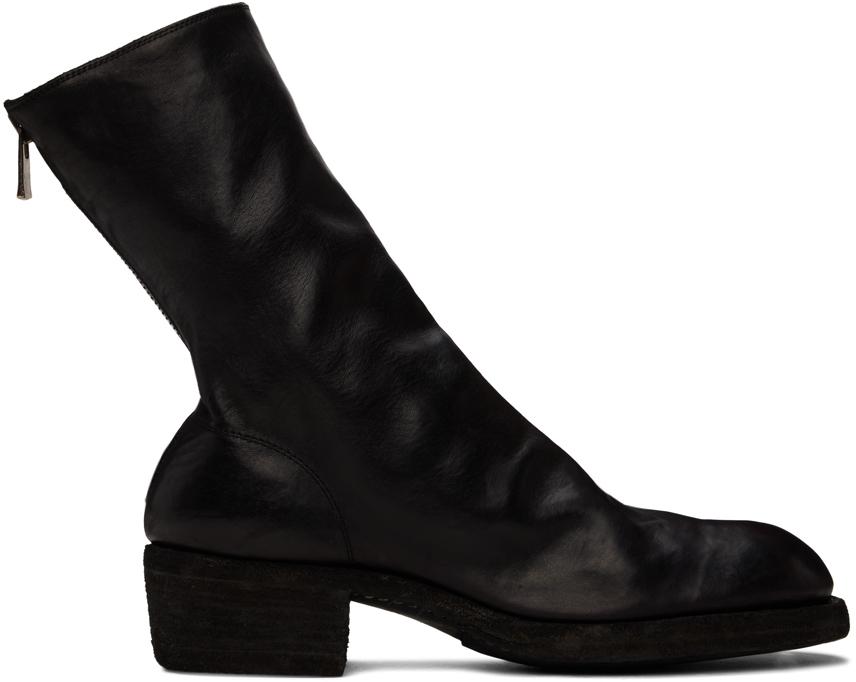 Guidi ブラック 788Z 37 Guidi 788Z Black - Horse Leather Back Zip Boots | UJNG