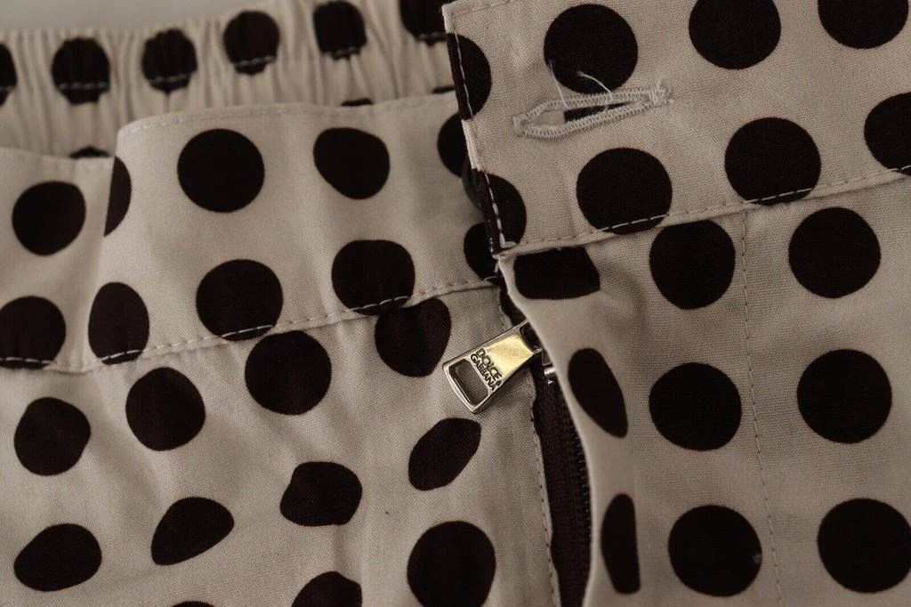 Dolce & Gabbana Dolce & Gabbana Black White Polka Dots Cotton Linen Shorts 3