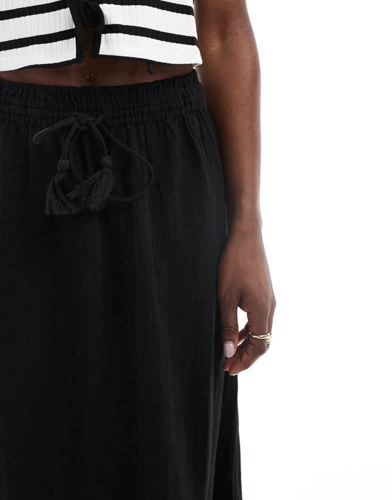 VERO MODA Vero Moda boho maxi skirt in black 4