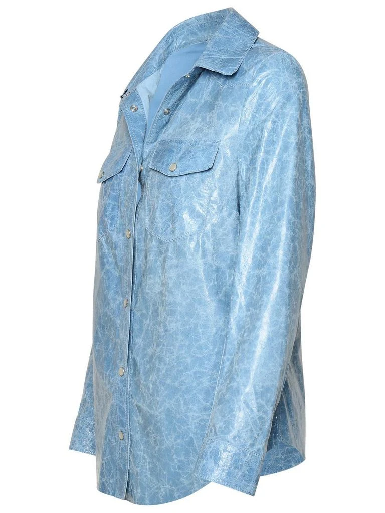 Salvatore Santoro Salvatore Santoro Ruffled Effect Leather Shirt 3