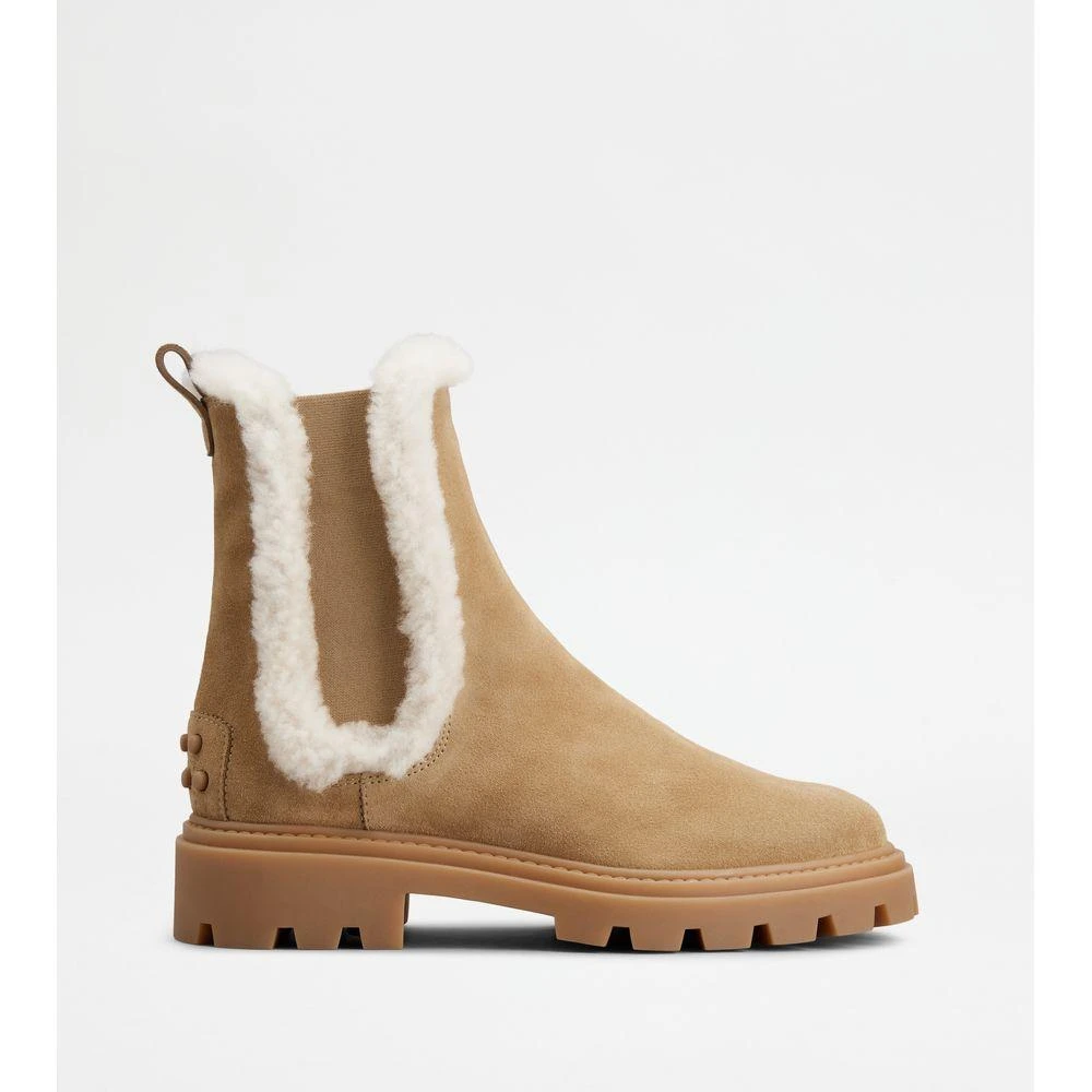 Tod's Tod's Chelsea Boots in Suede and Sheepskin 1