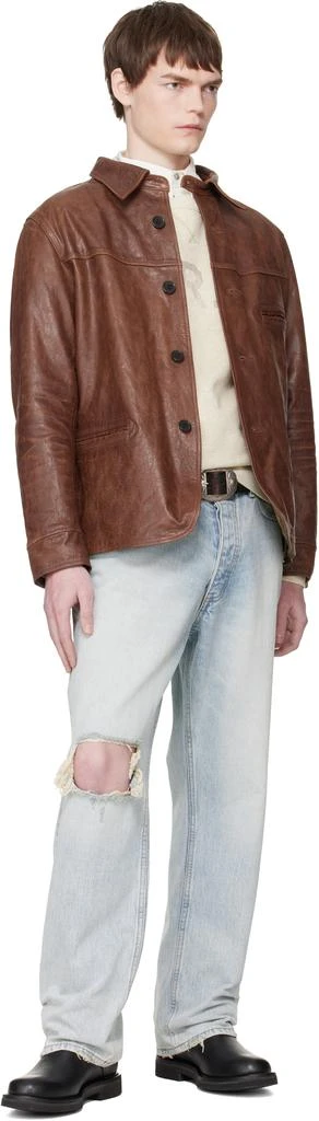 RRL Brown Car Leather Jacket 4