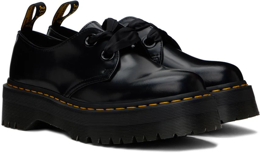 Dr. Martens Black Holly Leather Platform Derbys 4