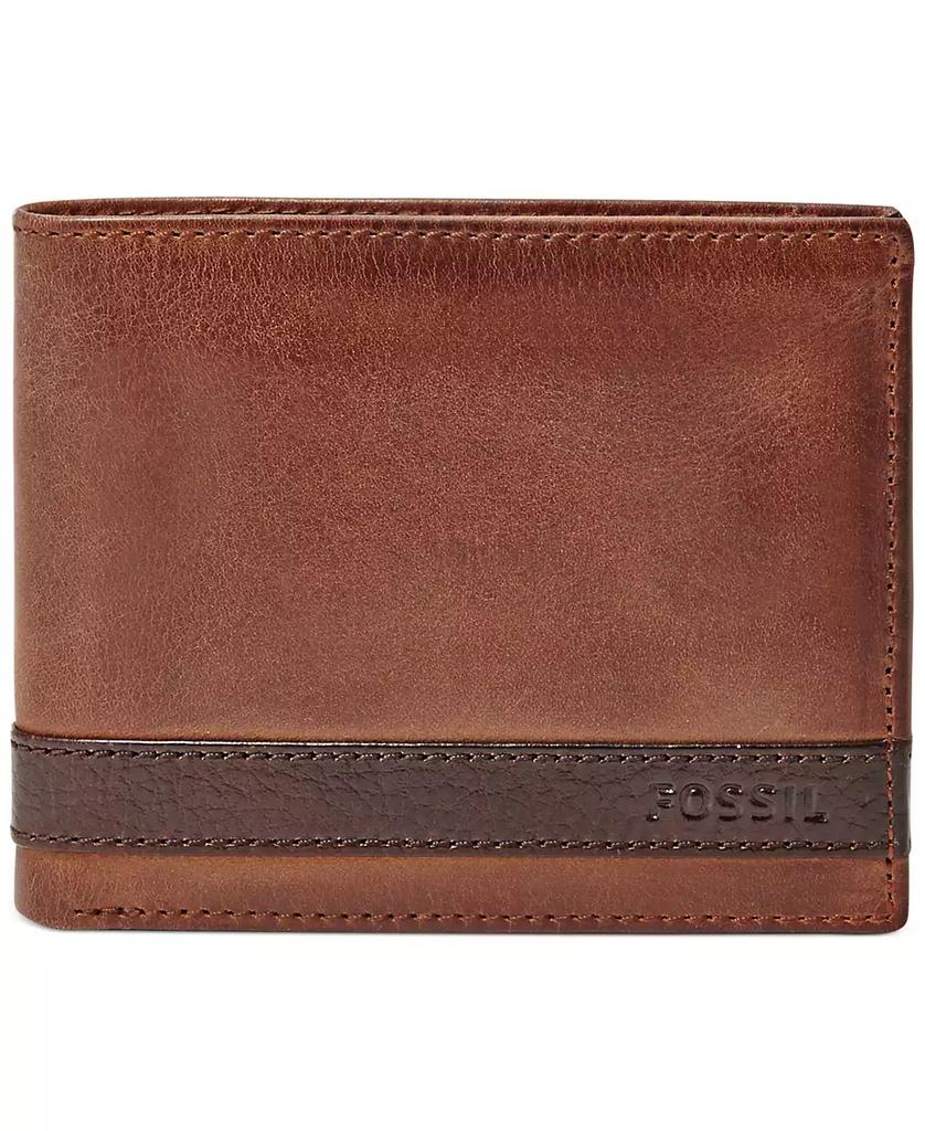 Fossil Men's Quinn Bifold With Flip ID Leather Wallet