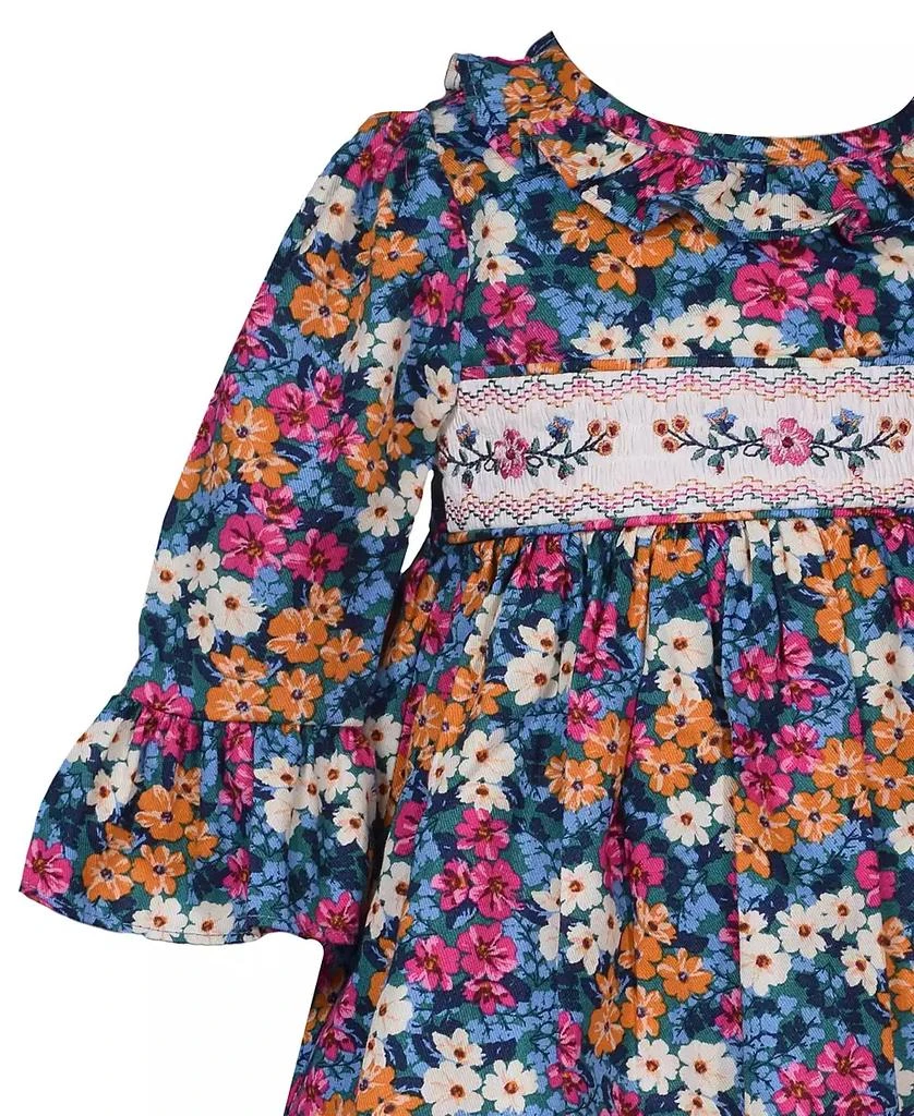 Bonnie Baby Girls Ditzy Floral Smocked Dress 3