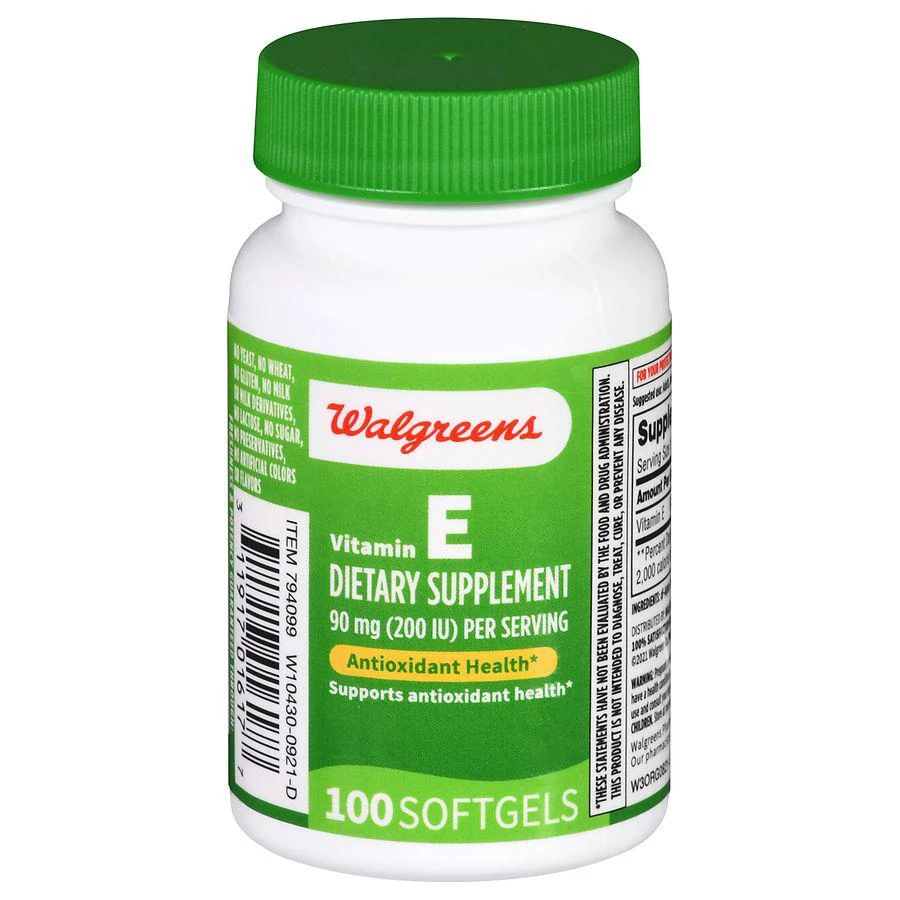 Walgreens Vitamin E 90 mg Softgels (100 days) 1