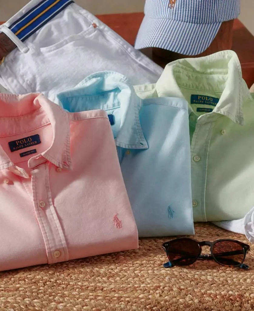 Ralph Lauren Men's Classic Fit Mineral-Dyed Oxford Shirt 5