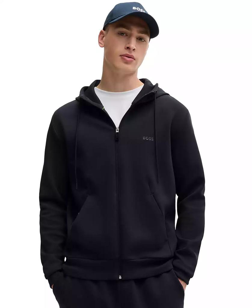HUGO BOSS｜HOOD/ZIP-UP (Linked Hoodie (50518693-001)) BOSS - Regular-fit zip-up hoodie with quick-dry performance