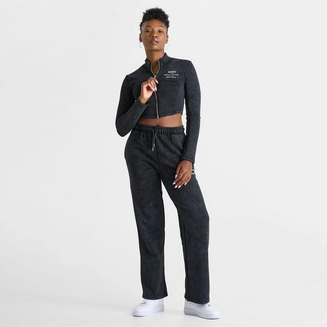 HOODRICH Women's Hoodrich Acid Wash Full-Zip Crop Top 2
