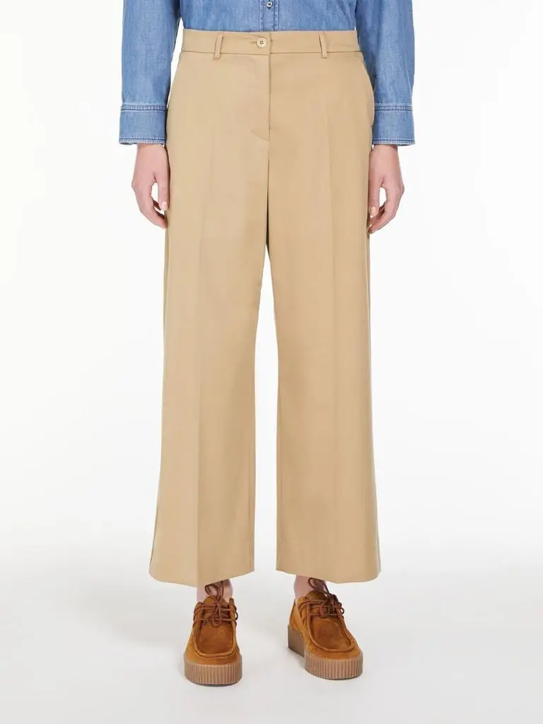 Weekend Max Mara Cotton satin cropped trousers 2